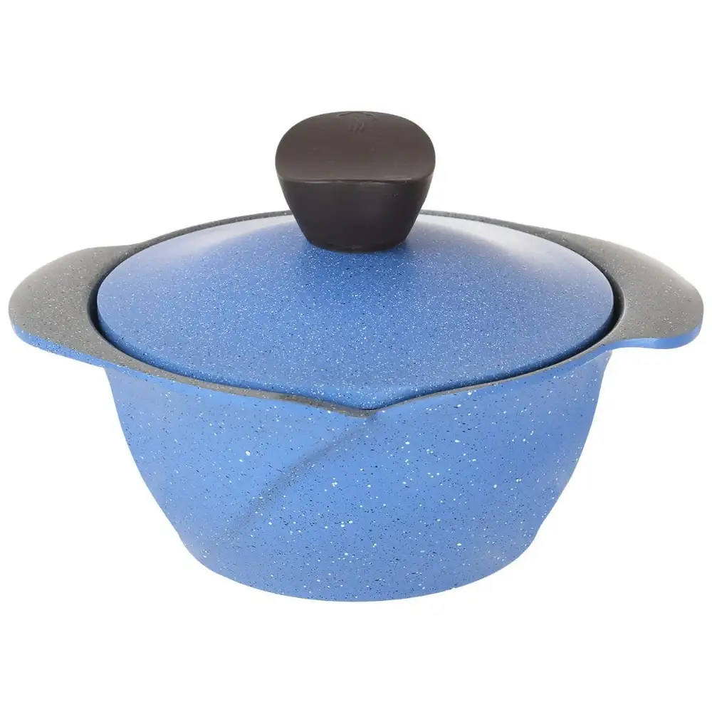 Master Pot M18 Granite Flower Blue