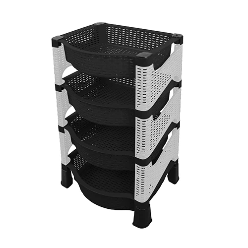 3-Tier Rattan Trolley