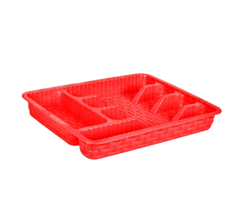 Rattan cutlery tray