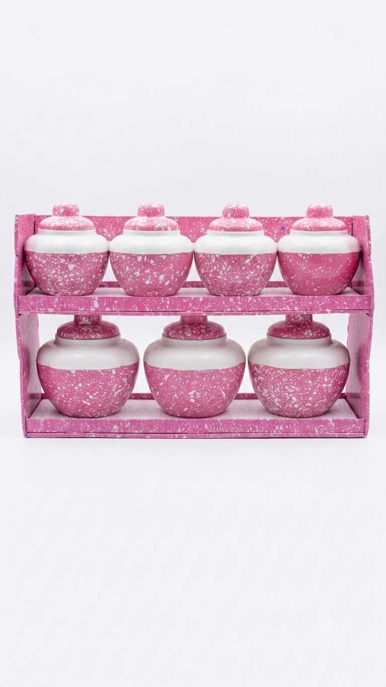 Plastic spice container, 2 tiers x 6