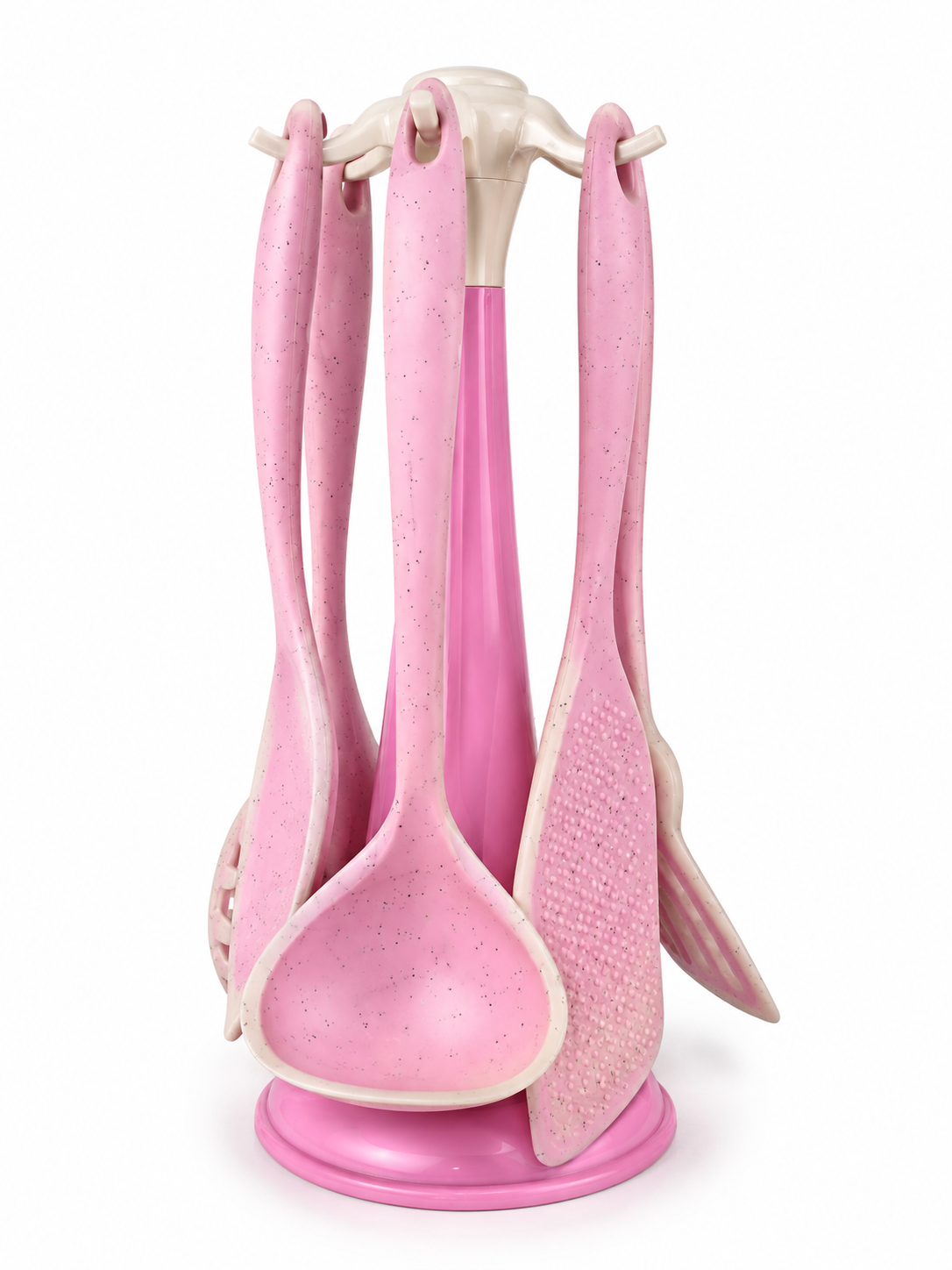 7-Piece Silicone Kitchen Utensil Set – Pink