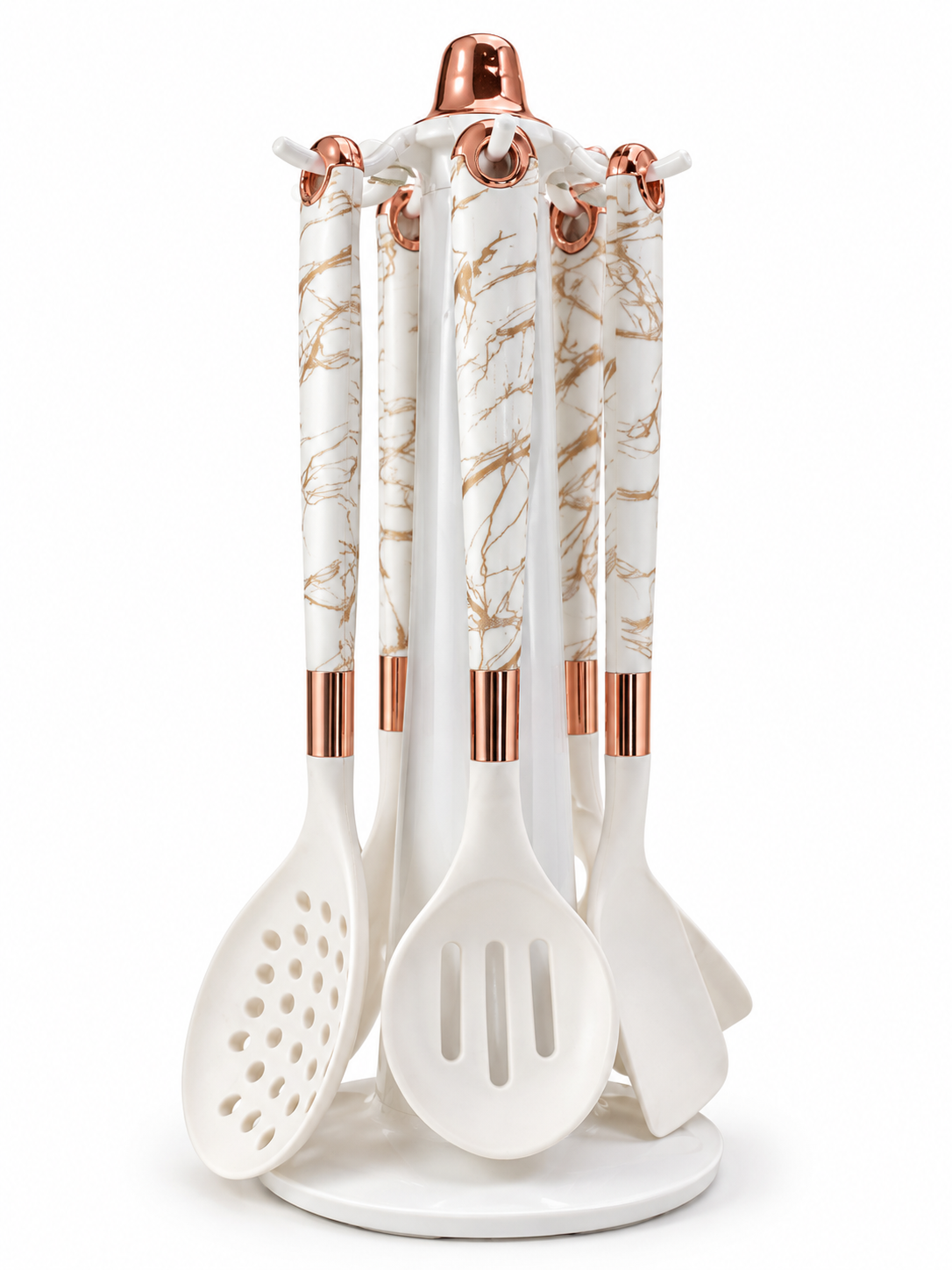 Marel 7-Piece Silicone Kitchen Utensil Set – White
