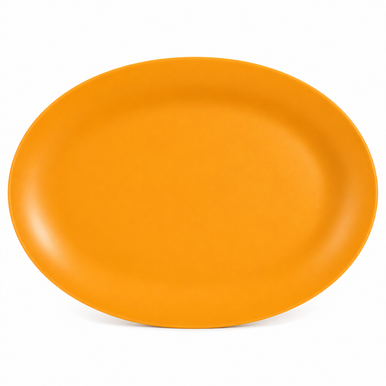 Oval service plate, 36 pieces, orange style