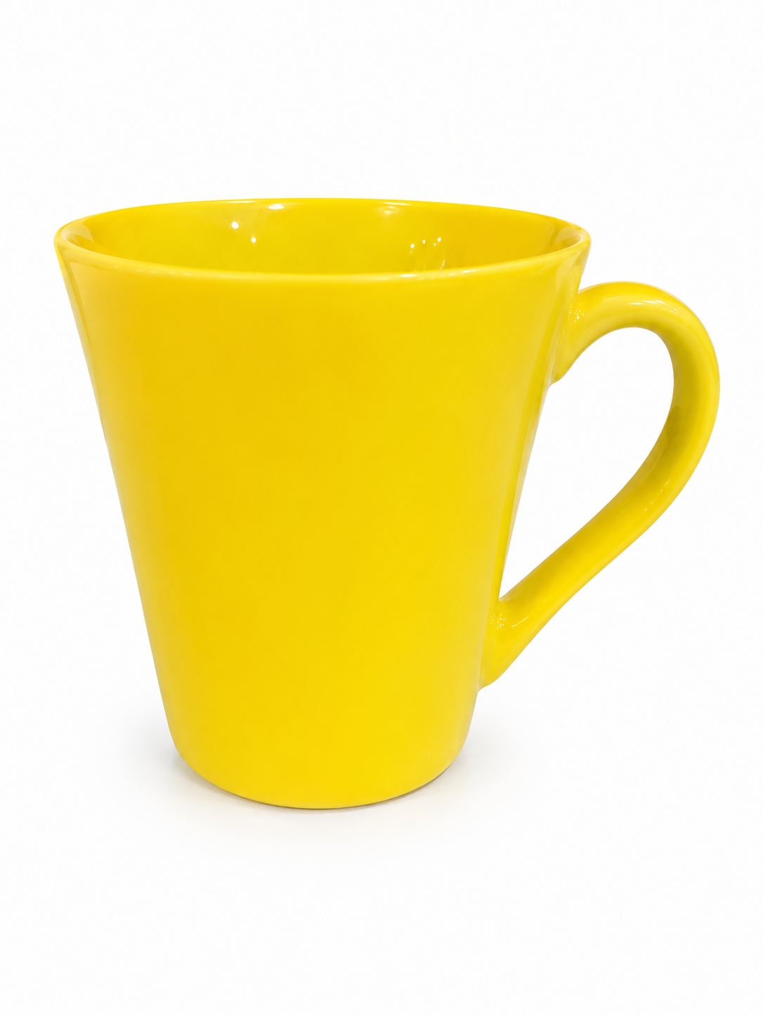 Porcelain mugs in various colors